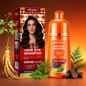 Mokeru pour <span class=keywords><strong>crème</strong></span> colorante capillaire 4-en-1 Herbel 500ml sans ammoniaque, coloration rapide, couvre les cheveux gris et blancs, temporaire, tous types de cheveux - Product Image 2