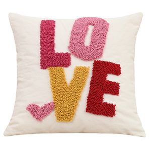 Algodón Tufted Día de San Valentín Amor Cojines decorativos Funda para la sala de estar - Product Image 4