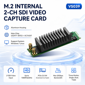 M.2 PCIe Dual-Channel SDI Video-Capture-Karte 2 CH SDI-Eingang 1080P 60Hz 20Gbps Internes Grabber-Board GS2971 für PC <span class=keywords><strong>Linux</strong></span> - Product Image 1