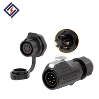 Connecteur circulaire aviation étanche IP68 Quick Lock LP20 à visser, mâle-femelle, pour alimentation électrique
