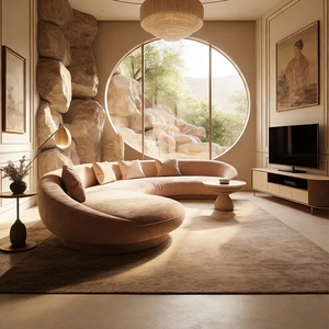 Divano Minimalista Arc in Tessuto <span class=keywords><strong>di</strong></span> Lusso Italiano, Poltrona Imbottita a Basso Profilo, Seduta Elegante per <span class=keywords><strong>Studio</strong></span> e Area <span class=keywords><strong>di</strong></span> Ricevimento - Product Image 5