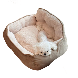 Sofá cama de felpa corta para mascotas, adecuado para perros pequeños y grandes, cálido en invierno, duradero, resistente a mordeduras, colchón - Product Image 1