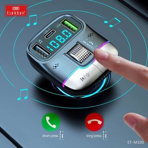 Earldom Cargador de coche USB dual con manos libres BT Kit de coche Transmisor FM estéreo Reproductor de MP3 Modulador Formato de audio APE - Product Image 3