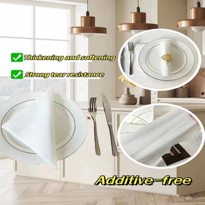 กระดาษเช็ดปากสีขาวแบบใช้แล้วทิ้งผ้าเช็ดปากผ้าลินินเนื้อสัมผัสสำหรับงานแต่งงานโรงแรมปาร์ตี้ร้านอาหาร55gsm พิมพ์ลายแบบทันสมัย - Product Image 5