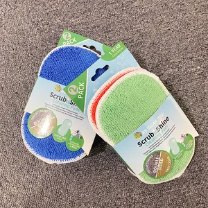 Scrubber Nhà Bếp Và Nồi Làm Sạch Dây Thép Không Gỉ Pcs Gói Microfiber Sponge Dễ Dàng Sinh Thái Vật Liệu