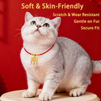 Collier pour chat réglable en alliage de zinc avec pendentif médaillon doré porte-bonheur et longue durée de vie, directement de l'usine, accessoire pour animaux de compagnie, vente chaude