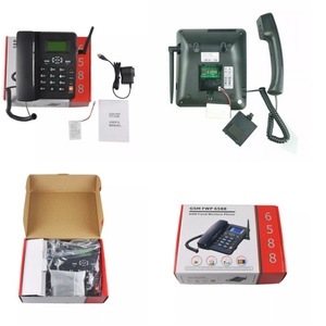 Téléphone de bureau avec carte SIM et double emplacement pour carte SIM + certificat CE ETS-6588, téléphone fixe sans fil GSM - Product Image 2