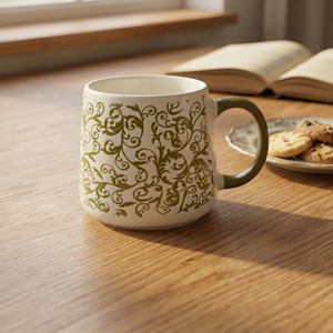 Mug à lait en porcelaine classique de luxe léger, motif floral, motif de dessin animé, sans danger pour les aliments, compatible lave-vaisselle/micro-ondes, vente chaude - Product Image 5