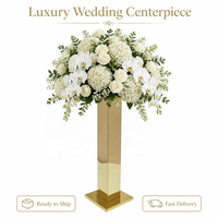 Élégant support de fleurs en or de luxe pour mariages et réceptions pour centres de table et lieux de célébration