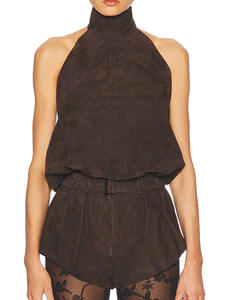 Velours Pod Type femmes Shorts Y2k Vintage mode élégant taille haute pantalon court avec ceinture 2025 été nouveau - Product Image 3