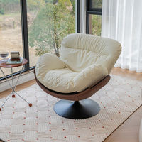 Ensemble de fauteuils de salon populaires, fauteuil pivotant de loisirs, fauteuil simple blanc, fauteuil pivotant moderne et luxueux pour le mobilier de salon