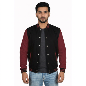 Oem Wholesale Rate <b>Men</b> Canvas Varsity Jacket Breathable Waterproof Casual Wear High Quality Cheap Price - Product Image 1