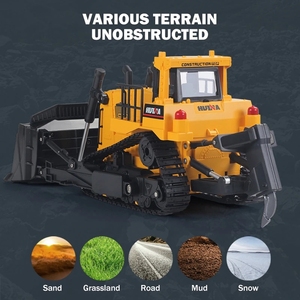 1:16 11 Channels Remote Control <strong>Bulldozer</strong> Huina 1554 Heavy Duty <strong>Bulldozer</strong> Kids <strong>R</strong>/<strong>c</strong> Engineering Car Christmas Gift - Product Image 5