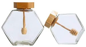 220ML 380ML Verre Pot de Miel avec Louche En Bois et Liège Couvercle pour La Cuisine À Domicile - Product Image 5
