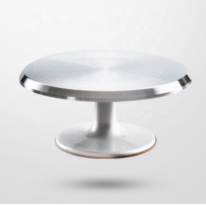 Platine à Gâteau en Alliage d'Aluminium de 12 Pouces, Base Antidérapante en Caoutchouc, Support Rotatif Professionnel pour Desserts - Product Image 2