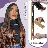 Spiral Loose Wave Curly Hair French Curl Mèches au crochet pour 24 pouces Tresses soyeuses Synthétiques Ombre Couleur Tressage Extensions de cheveux