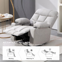 Nouveau design, vente en gros, avec porte-gobelet, télécommande, massage, canapé moderne, fauteuil de salon, fauteuil inclinable