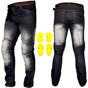 Bacca Moto Pantalones vaqueros de moto para hombre Ropa de carreras aprobada por la CE con protección de cadera y rodilla Pantalón blindado protector para jinetes - Product Image 2
