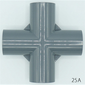 Conector Cruzado de PVC de Cuatro Vías y 25A para Derivación de Tuberías, Variaciones Múltiples, Tratamiento de Agua Kansaikako, Japón KJ-026-025 - Product Image 3