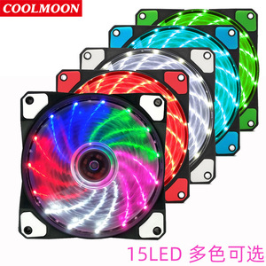 พัดลมเคส LED สีแดงขนาด 12 ซม. 120x120x25 มม. พร้อมไฟ 15 ดวงสำหรับระบายความร้อนคอมพิวเตอร์ - Product Image 5