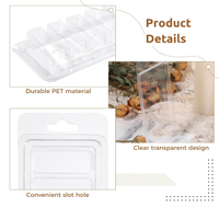 Boîte à bougies en PVC transparent avec logo personnalisé, emballage en plastique transparent pour bougies parfumées, vente en gros