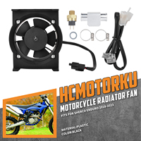 Kit de remplacement de ventilateur de refroidissement de radiateur de moto, 5 pales avec capteur de température et faisceau de câbles, ajustement universel pour vélo tout-terrain