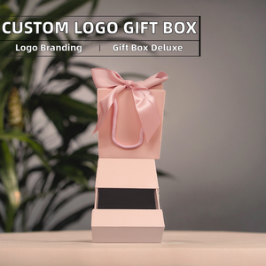 Boîte cadeau de luxe pour bijoux avec ruban et sac cadeau en papier, ensemble d'emballage élégant pour mariage, anniversaire, cadeau de bijoux - Product Image 2