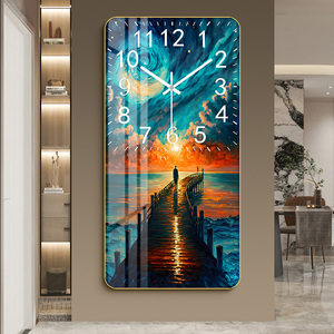 Mode lumière luxe horloge murale salon ménage Simple décoration atmosphère porche peinture décorative suspendue au <span class=keywords><strong>mur</strong></span> - Product Image 3
