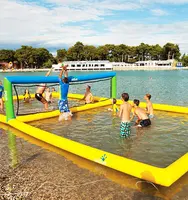 Плавающий водный спорт, надувная водная площадка для волейбола по заводской цене, надувной водный спорт