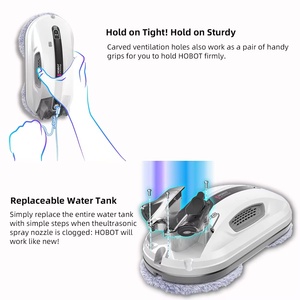 Robot de nettoyage de vitres <span class=keywords><strong>Hobot</strong></span> R3, robot de nettoyage de vitres intelligent avec application WiFi, commande vocale AI, télécommande automatique et pulvérisation ultra-précise - Product Image 6