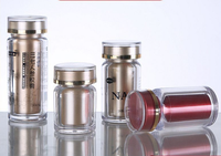 Bouteille en acrylique transparente de qualité supérieure pour comprimés, bonbons, safran, emballage de produits de santé, pilules, capsules, pot scellé personnalisé