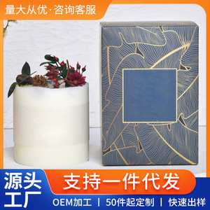 Handmade Dried Flower Scented <b>Candle</b> Round Soybean Mixed Wax Wedding Home Decoration <b>Gift</b> - Product Image 5