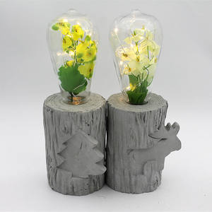 Quand le jaune tendre de printemps rencontre la lumière extérieure en béton LED avec du <span class=keywords><strong>jasmin</strong></span> artificiel jaune - Product Image 3