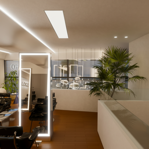 Fabricante de muebles, vitrina de cristal para champú, estante para pelucas, estantes de exhibición de madera, escaparate para diseño de barbería - Product Image 1