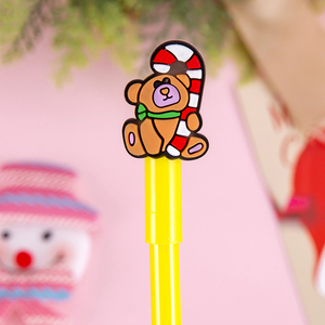 Penna a sfera con toppa natalizia penna a tema 0.5mm per feste per regali e calza natalizia - Product Image 4