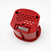 Boîtier de moteur en plastique ABS rouge sur mesure OEM, moulé par injection de précision, pour pièces d'équipement