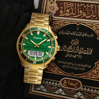 Montre de prière musulmane Azan Fajr Alfajr, montre islamique avec direction de la Qibla, alarme Adhan, horloge de pèlerinage pour hommes