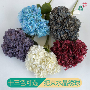 ดอกไฮเดรนเยียคริสตัลประดิษฐ์ ขนาด 40 ซม. สีม่วง ดอกไม้ผ้าไหมตกแต่งบ้าน - Product Image 3