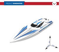 Perahu Rc Remote Control Besar Kecepatan Rtr 2.4G Kualitas Tinggi dengan Balap Elektrik Brushless 2-CH untuk Mainan Anak-anak Dewasa