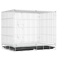 Cages à lapins pliables extra-larges à double couche, en fil métallique épaissi et tissé densément, pour usage domestique