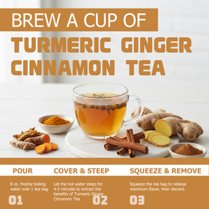 Private Label Turmeric Ginger Cinnamon Tea Savor the Warmth of Turmeric Cinnamon Crafted for an Exquisite Taste Journey Tea - Product Image 3