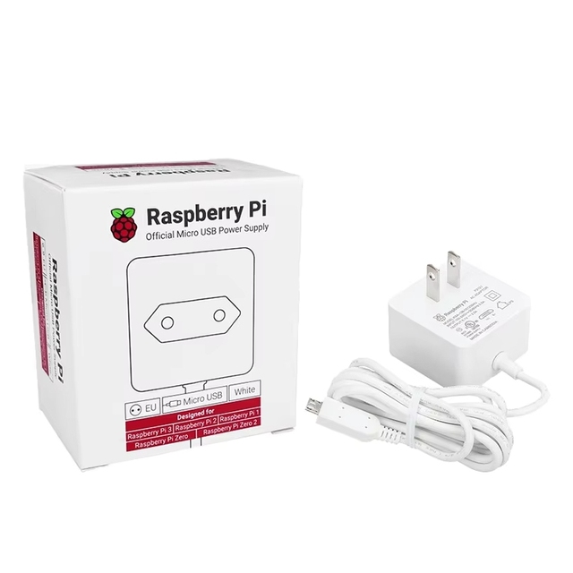 ZYSY Original Raspberry Pi 12.5W USB Power Supply 5.1V/2.5A DC Output Adapter for Zero 2W/3B/3B+