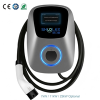 Cargador de Pared Inteligente SHUOLEX OCPP 1.6J para Vehículos Eléctricos con Control de Balance de Carga, Estación de Carga para Oficinas y Flotas, 22kW 32A