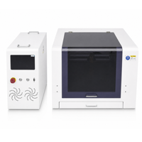 Machine de gravure et de découpe au laser à fibre de bureau LCCN 4040 pour pièces métalliques, codes QR, identification industrielle