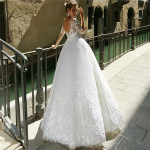 Vestidos <span class=keywords><strong>de</strong></span> <span class=keywords><strong>Novia</strong></span> Modernos <span class=keywords><strong>de</strong></span> Alta Calidad para Chicas, Nuevos Vestidos <span class=keywords><strong>de</strong></span> Maternidad con Encaje y Apliques, Tallas Grandes - Product Image 4