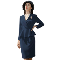 Robes classiques de travail formelles à col en V, design original et tendance, pour occasions spéciales, ODM OEM, vente en gros, usine de vêtements haut de gamme