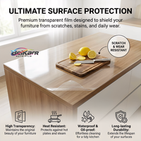 Film de protection pour meubles et chaises BKE TPU 1,52x15m, brillant/mat, auto-adhésif, auto-réparateur, garantie 10 ans