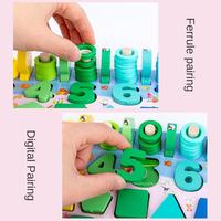 Juguete de Madera Montessori, Tablero de Actividades, Rompecabezas de Alfabeto, Números y Formas, Pesca, Anillos de Conteo, Juego Educativo de Aprendizaje para Niños