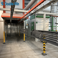 Ligne de production de peinture en poudre automatique à double gain, haute précision et économe en énergie, avec contrôle PLC pour substrat en acier