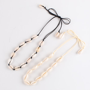 Collier en coton fait main avec coquillages naturels, chaîne de clavicule unisexe, à porter au quotidien - Product Image 4